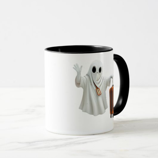 Funny Ghost Travel Mok (Voorkant rechts)