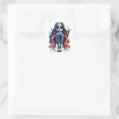 Funny Ghost Vierkante Sticker (Tas)