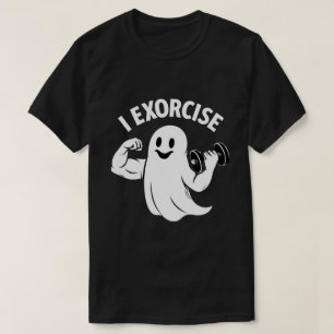 Funny Ghost Workout – “Ik Train” Halloween Gym T-shirt