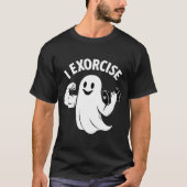 Funny Ghost Workout – “Ik Train” Halloween Gym T-shirt (Voorkant)