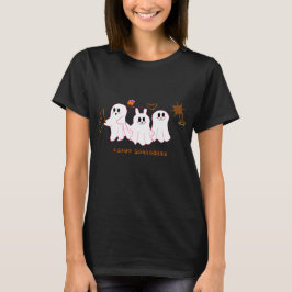 Funny Ghosts Posing Voor Een Afbeelding Vrouwen T- T-shirt