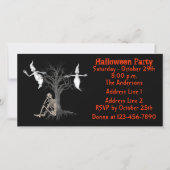 Funny Ghosts Skeleton Halloween Invite (Voorkant)