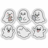 Funny Ghosts Sticker Pack - Schattigee Kawaii-spok (Voorkant)