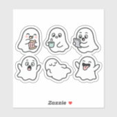 Funny Ghosts Sticker Pack - Schattigee Kawaii-spok (Vel)