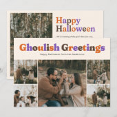 Funny Ghoulish Greetings Halloween Photo Feestdagenkaart (Voorkant / Achterkant)