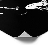 Funny Ghound Running Skeleton Halloween  Poster (Hoek)