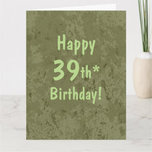 Funny Giant 39th Birthday Card Template Customize Kaart