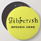 Funny Gibberish Workplace Miscommunication Button (Voorkant /achterkant)