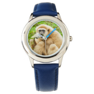 Funny Gibbon Monkey Foto Kinder Horloge