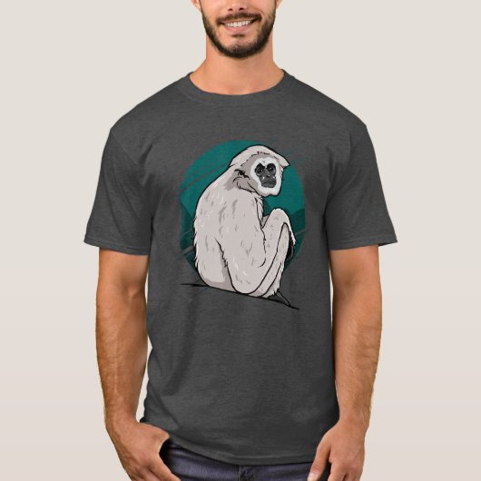 Funny Gibbon Monkey friend T-shirt (Voorkant)