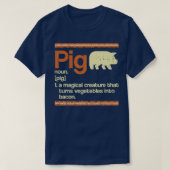 Funny Gift Bacon and Pig Definition Premium  T-shirt (Design voorkant)