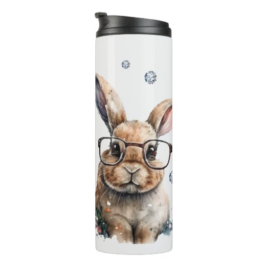 Funny Gift, Bunnie, Coffee, Friend Gift Thermosbeker (Geroteerd rechts)