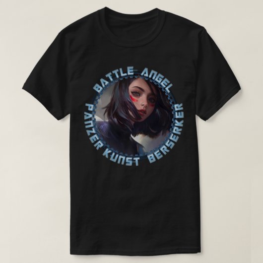Funny Gift for Alita Battle Angel geeft muziekopdr T-shirt (Design voorkant)