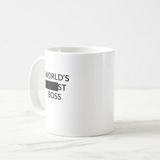 Funny Gift for Bosses - 's Werelds Blank Boss Koffiemok (Voorkant links)