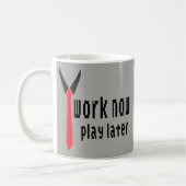 Funny Gift for Coworkers Work Now Play Later Koffiemok (Links)