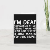 Funny Gift For Deaf People Hearing Joke  Kaart (Voorkant)