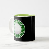 Funny Gift for Golf Fans Tweekleurige Koffiemok (Voorkant links)