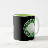 Funny Gift for Golf Fans Tweekleurige Koffiemok (Voorkant rechts)