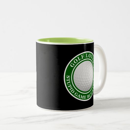 Funny Gift for Golf Fans Tweekleurige Koffiemok (Voorkant rechts)