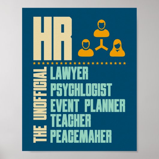 Funny Gift for HR person | HR Manager Cadeauidee Poster (Voorkant)