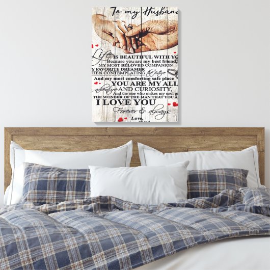 Funny Gift for Man | Funny Quotes to Husband | Canvas Afdruk (Insitu (Slaapkamer))