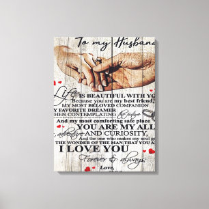 Funny Gift for Man Funny Quotes to Husband Canvas Afdruk