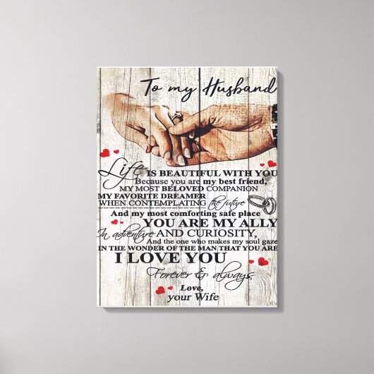 Funny Gift for Man | Funny Quotes to Husband | Canvas Afdruk (Voorkant)