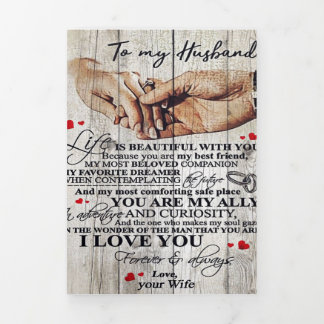 Funny Gift for Man | Funny Quotes to Husband | Drieluik Aankondiging