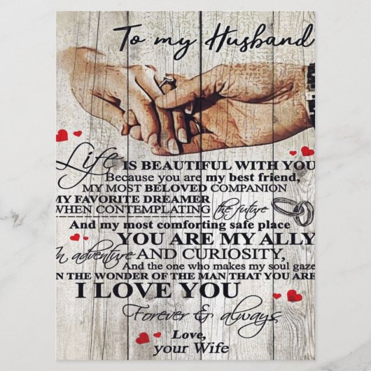 Funny Gift for Man | Funny Quotes to Husband | Menu (Voorkant)