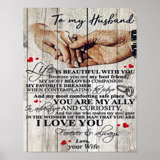 Funny Gift for Man | Funny Quotes to Husband | Poster