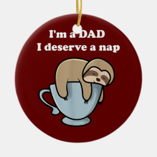 Funny Gift for Men Vaderdag Ik ben een DAD I Keramisch Ornament