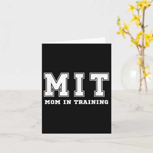 Funny Gift For New Mom In Training Expecting Pregn Kaart (Gele Bloem)