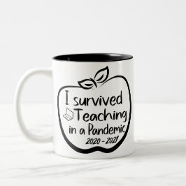 Funny Gift for Teacher - Onderwijs in een pandemie Tweekleurige Koffiemok