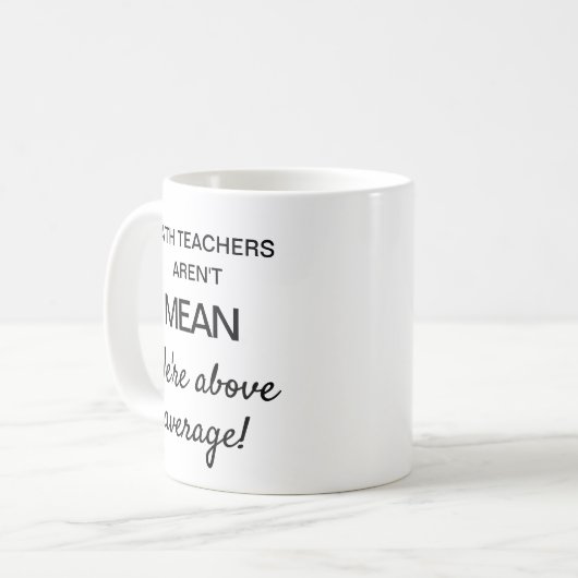 Funny Gift for Wiskunde Teacher Coffee Mok (Voorkant links)