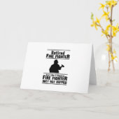 Funny Gift, hoofd brandbestrijding Man Kaart (Gele Bloem)