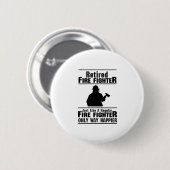 Funny Gift, hoofd brandbestrijding Man Ronde Button 5,7 Cm (Voorkant /achterkant)