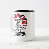 Funny Gift Idea for Roommate 22nd Birthday Idea fo Tweekleurige Koffiemok (Voorkant links)