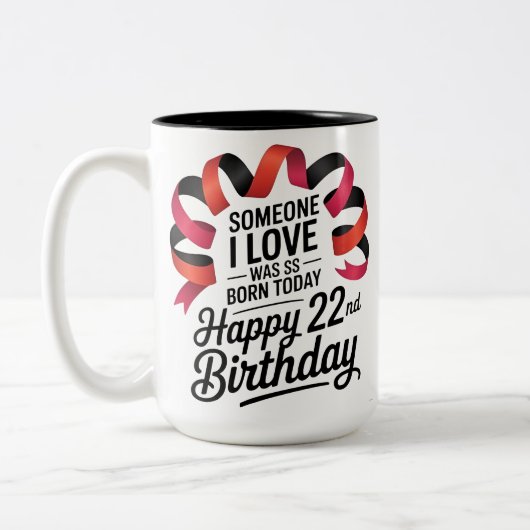 Funny Gift Idea for Roommate 22nd Birthday Idea fo Tweekleurige Koffiemok (Links)