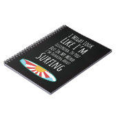 Funny Gift Ideas For Surfers Surfing Fun Joke Notitieboek (Linkerzijde)