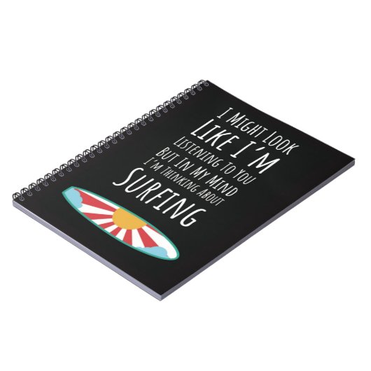 Funny Gift Ideas For Surfers Surfing Fun Joke Notitieboek (Linkerzijde)