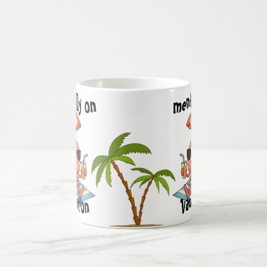 Funny Gift Mug - Brain in Vacation Mode Koffiemok (Center)