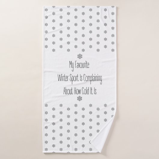 Funny Gift Quote My Favourite Winter Sport Decor Badhanddoek (Badhanddoek)