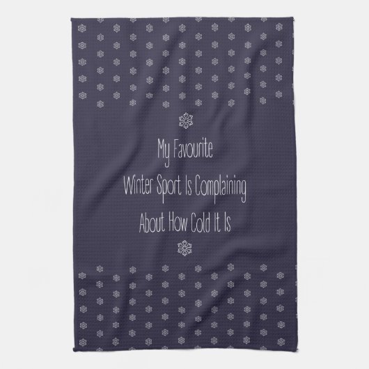Funny Gift Quote My Favourite Winter Sport Decor Theedoek (Verticaal)