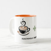 Funny gift Renewable Energy expert Tweekleurige Koffiemok (Voorkant links)