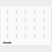 Funny Gift Snowflake - Tennis racket ba Ronde Sticker (Vel)