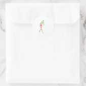 Funny Gift Snowflake - Tennis racket ba Ronde Sticker (Tas)