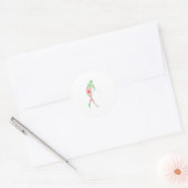 Funny Gift Snowflake - Tennis racket ba Ronde Sticker (Envelop)