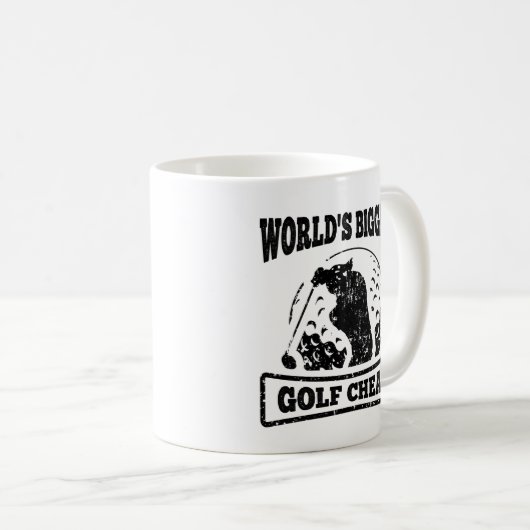 Funny Gift voor Golfer's grootste Golf Cheat Koffiemok (Voorkant rechts)