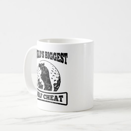 Funny Gift voor Golfer's grootste Golf Cheat Koffiemok (Voorkant links)