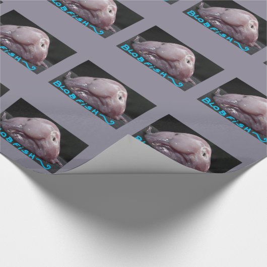 Funny Gift Wrap Ugly Blob Fish of Blobfish Cadeaupapier (Hoek)